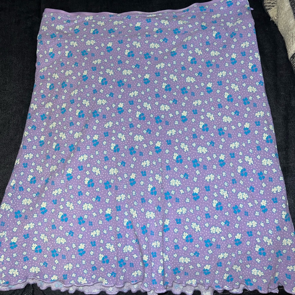 Free people purple flower skirt mini 6